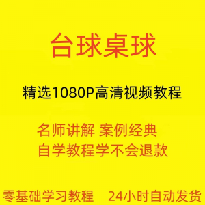 台球斯诺克桌球视频教程教学培训课程在线自学零基础入门精通教程-闲鱼虚拟仓