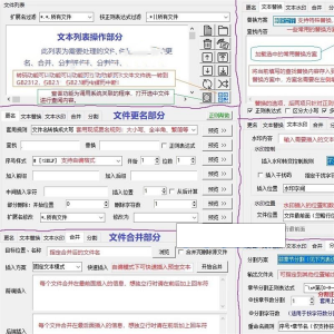 txt文本文件批量处理工具文档更名替换水印合并分割工具-闲鱼虚拟仓