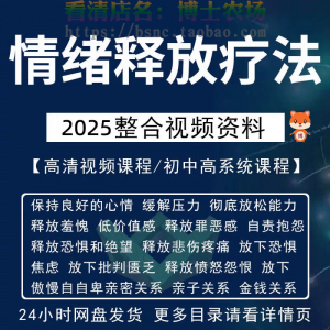情绪释放疗法缓解压力保持良好放松心情接纳自己改善调节方法视频-闲鱼虚拟仓