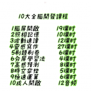 十大全脑开发课程照相记忆脑屏开启十大右脑开发课程试学试听-闲鱼虚拟仓