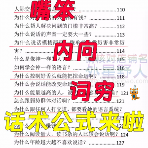 话术技巧人性口才大师职场人际沟通视频即兴演讲说话表达万能公式-闲鱼虚拟仓