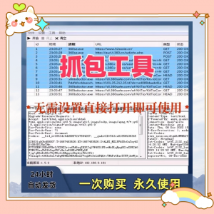 抓包工具无需设置直接打开即可使用可抓包基于sunny网络中间件-闲鱼虚拟仓