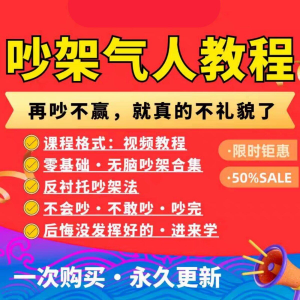 吵架指南教程视频全集从入门到精通技巧培训学习在线课程素材资料-闲鱼虚拟仓