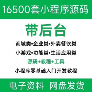 小程序源码商城企业源码带后台公众号平台小游戏教程视频-闲鱼虚拟仓