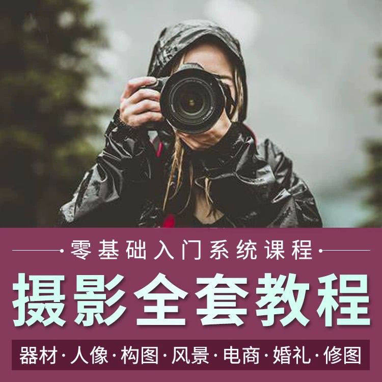 摄影教程数码单反网课课程构图教学人像视频后期人体美食静物素材-闲鱼虚拟仓