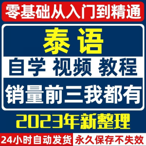 泰语零基础入门自学教材视频基础教程学习口语课程电子版高级-闲鱼虚拟仓
