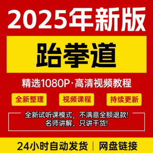 2025跆拳道视频教学课程零基础学习入门竞技跆拳道培训技术教程-闲鱼虚拟仓