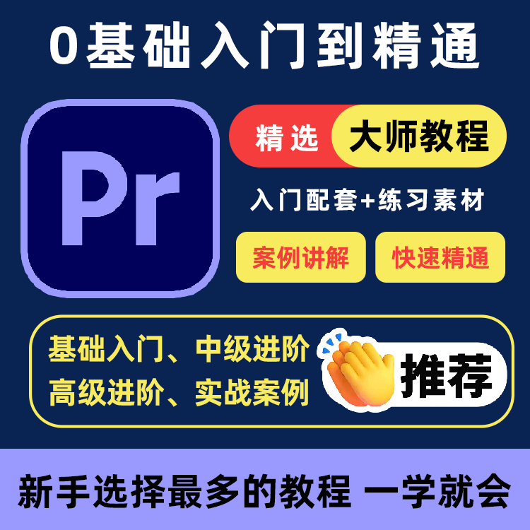 PR教程零基础入门学习premiere pro教学视频剪辑软件课程练习素材-闲鱼虚拟仓