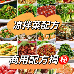 摆地摊街边特色自选拌凉菜小菜制作小吃技术配方教程培训视频教学-闲鱼虚拟仓