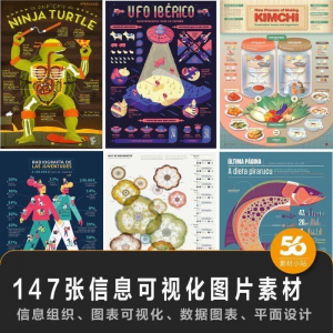 147张信息可视化数据图表平面创意设计样式信息组织效果图片素材-闲鱼虚拟仓