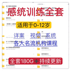 感统课程教案幼儿童训练早教机构视频0-12岁体智能培训测评资料-闲鱼虚拟仓