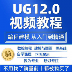 UG12.0数控视频教程铣加工中心编程三轴四轴五轴多轴NX12课程教学-闲鱼虚拟仓
