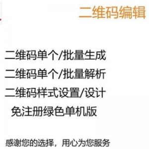 图文二维码制作软件文字个性批量生成器美化生成解析解码软件-闲鱼虚拟仓