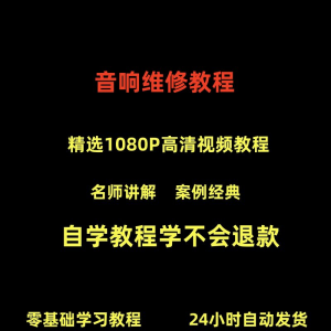 音响维修技术视频教程理自学初学入门零基础家庭影院原理修理检修-闲鱼虚拟仓